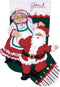 Tobin Dancing Claus Felt Stocking Kit, Multicolored...