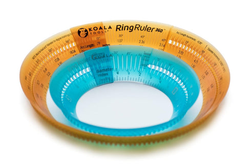 Koala Tools | Ring Ruler Combo Pack - Circle Stencil & Templates Tools | 1"- 3.5" & 3" - 6" Adjustable Diameter - Geometric Tool for Drawing Circl...