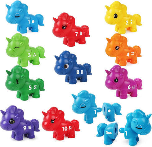 Montessori Numbers Matching Counting and Sorting Game for Toddlers Fine Motor Toy Preschool 1-10 Recognition Learning Toy Educational Set for Kids...