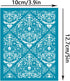 OLYCRAFT 4x5 Inch Skull Brocade Clay Stencils Skull Non-Adhesive Silk Screen Stencil Vintage Pattern Clay Silk Screen Reusable Mesh Transfer for P...