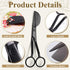 2 Pieces Duckbill Shears 6 and 7 Inches Duckbill Applique Scissors Bent Curved Offset Handle Duckbill Scissors for Carpet Pile, Art, Crafting, Fab...