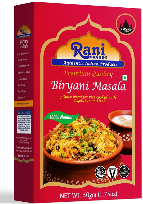 Rani Biryani Masala Curry (7-Spice Blend for Indian Rice Dishes, Pullao/Pilau) 1.75oz (50g) ~ All Natural | Vegan | No Colors | Gluten Friendly | ...