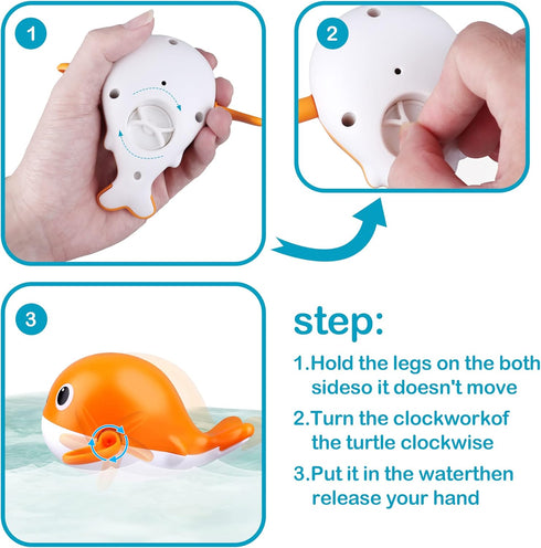 Dwi Dowellin Bath Toy for Toddlers ,Bathtub Toy with Floating Mold Free Swimming Toys and Stacking Cups,Magnetic Fishing Game for Toddles and Babi...