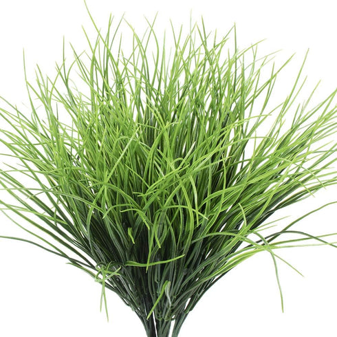 DVGUN Artificial 4 Count Pack of 4 - Artificial Plastic Outdoor UV Resistant Faux Garden Resistant Wheat Grass Greenery for House Plants Bushes Sh...