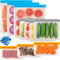 ANZNKU 10 Pack Reusable Food Storage Bags, BPA Free PEVA Reusable Freezer Bags, Dishwasher Safe Silicone Bags, Leak-proof Reusable Lunch Bags for ...