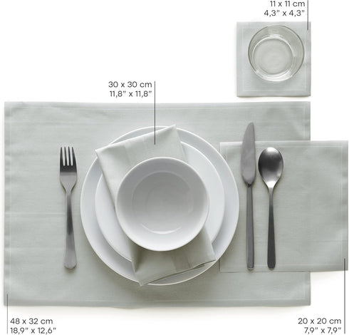 Cotton Cocktail Napkin - 4.3 x 4.3 in - 50 units per roll - Grey...