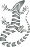 Striped Lizard, 6.5 x 10.5 inch (L) - Banded Gecko Reptile Stencils for Painting Template...