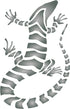 Striped Lizard, 6.5 x 10.5 inch (L) - Banded Gecko Reptile Stencils for Painting Template...