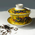 Gaiwan Teacup 7oz Chinese Dargon Sancai Cover Bowl Lip Saucer Set for Gongfu Tea (Yellow)...