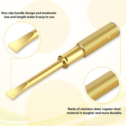 Mini Screwdriver Stainless Steel, Screw Driver Fits for Love Bracelet, Slotted Screw Driver Repair Tools for Jewelry Bracelet Eye Glasses(Gold)...