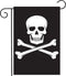 Biker Pirate Jolly Roger Skull Garden Yard Flag 12"x 18" Double Sided, Polyester Caribbean Crossed Skeleton Welcome House Flag Banners for Patio L...