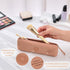 Large Travel Makeup Brush Holder, Silicon Portable Cosmetic Brushes Organizer, Soft Makeup Tools Pouch, Travel Makeup Essentials (Light Pink)...
