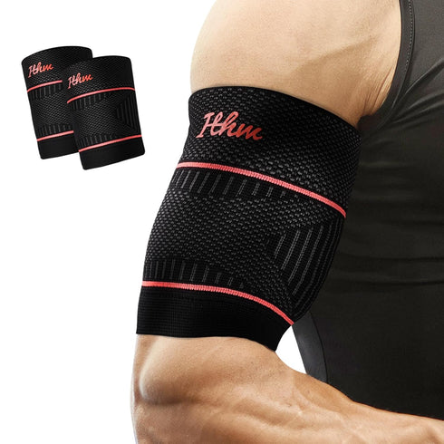 Bicep Tendonitis Brace for Pain Relief, Bicep Tendonitis Sleeve for Muscle Strains Recovery, Upper Arm Brace for Rehab (X-Large, 1Pair)...