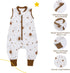 Baby Sleep Sack with Feet 3-12 Months Wearable Blanket Baby 2-Way Zipper TOG 0.5 Infant Sleeping Bag with Button, Comfy Lightweight Sleepsack, Bro...