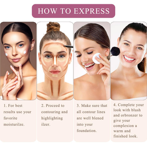 Youngfocus Cosmetics Cream Contour Best 8 Colors Contouring Foundation - Highlighting Makeup Kit/Concealer Palette - Vegan, Cruelty Free and Hypoa...