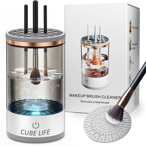 Makeup Brush Cleaner Dryer Super-Fast Electric Brush Cleaner Machine Automatic Brush Cleaner Spinner Makeup Brush Tools, Gift for Like Makeup Frie...