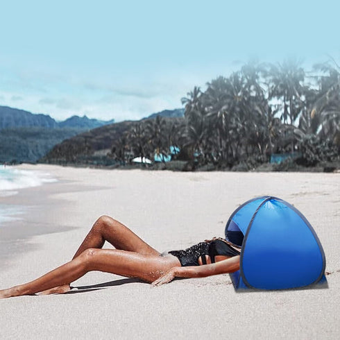 Beach Tent, Portable Beach Headrest Tent UV Sun Protection Headrest Tent for Outdoor Picnic Camping Hiking...