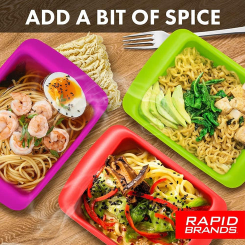 Rapid Ramen Cooker | Microwavable Cookware for Instant Ramen | BPA Free and Dishwasher Safe | Perfect for Dorm, Small Kitchen or Office | Black...