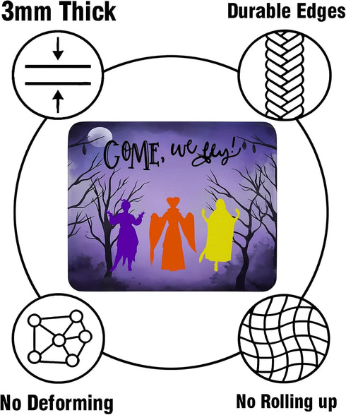 Halloween Jack and Sally Vampires Gifts Mouse Pad for Friends Women Men Trick or Treat Gift Mouse Pad Birthday Halloween for Son Daughter (3)...
