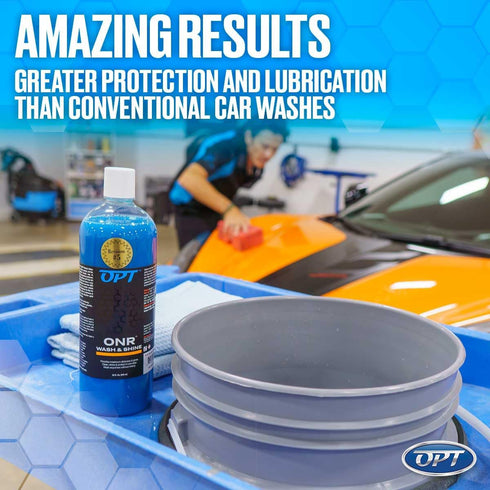 Optimum No Rinse Wash and Shine Version 5 - ONR Rinseless Car Wash Soap for Auto Detailing, Use On Paint, Ceramic Coatings, Glass, Interior (8 oz)...