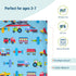 Wildkin Kids Cotton Nap Mat Cover – Soft, Sewn-in Flap, Durable & Fits 1.5" Vinyl Sleep Mats - Trains, Planes & Trucks...