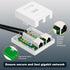 VCELINK RJ45 Surface Mount Box Shielded 2-Port, Compatible with UTP Cat6/Cat5e/Cat5 Stranded or Solid Network Cables, 5-Pack, White...