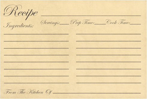 Juvale 60-Pack Recipe Cards Double Sided, Bulk Pack Thick Vintage Index Cards 4x6 for Cooking, Baking and Kitchen Organization, Restaurants, Cafes...