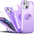IDweel for iPhone 13 Case with Screen Protector + 360°Ring Holder Stand + Camera Lens Protector,2 in 1 Shockproof Slim Fit Hybrid Heavy Duty Hard ...