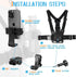 Mobile Phone Chest Mount Harness Strap Cell Phone Holder Mount for Video Recording Bike/Kayak/Fishing/Skateboard POV/VLOG for iPhone/Samsung for G...