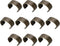 uxcell Leather Rope Clip, 50Pcs Cylindrical Crimping Cord Crimps Foldable String Leather Cord Fastener for DIY Lanyard, Tassel, Jewelry Making, Br...