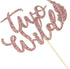 WeBenison Rose Gold Glitter Two Wild Cake Topper for Baby Shower, Kids 2nd Birthday Boy or Girl Birtyday Party Decorations...