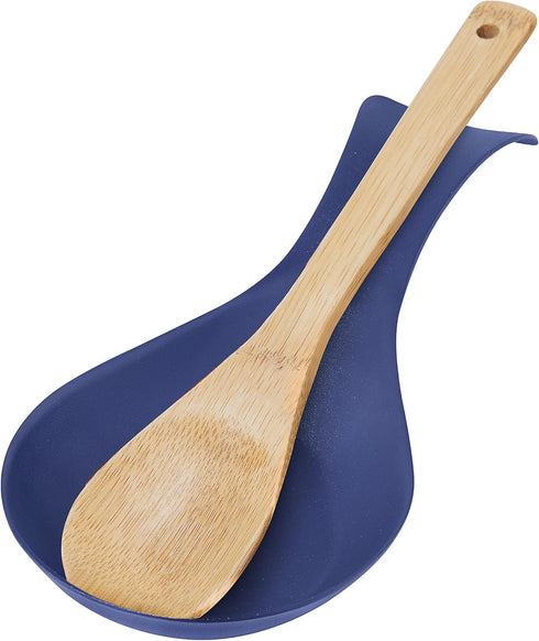 OGGI Stainless Steel Spoon Rest- Long Handle Holds Kitchen Utensils in Place, Great Spoon Rest for Kitchen Counter, Stove Top, or Coffee Station; ...
