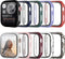 10 Pack Hard Case for Apple Watch Series 8 Series 7 45mm with Built-in Tempered Glass Screen Protector,JZK Thin HD Hard PC Bumper Full Coverage Bu...