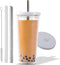 Reusable Boba Cup for Regular Size Bubble Tea (16 Oz), Angled Straws, Leak Proof Design, Double Wall Insulated Bubble Tea Cup...