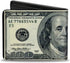 Buckle-Down mens Buckle-down Pu Bifold - 100 Dollar Bills Bi Fold Wallet, Multicolor, 4.0 x 3.5 US...