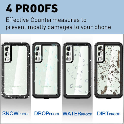 AICase Samsung Galaxy S22 5G 6.1 Inch Waterproof Case Snowproof Dustproof Shockproof IP68 Certified Full Body Protection Fully Sealed Underwater f...