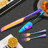 Engraved Wedding Cake Cutting Set with Forks, Elegant Cake Knife and Server with Thickened Stainless Steel Rounded Edges, Cutter Pie Spatula Birth...