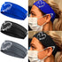 CODACE 3 Packs Nurse Headbands with Buttons, Face Cover Holder, Reduce Ear Pain, Elastic Hair Bands for Women Nursing Healthcare Worker(Blue, Blac...