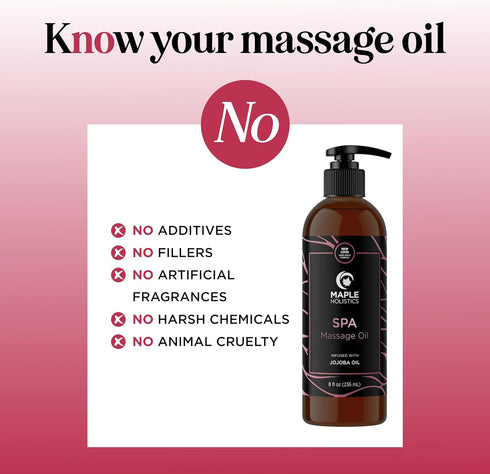 Calming Massage Oil for Massage Therapy - Home Spa Full Body Massage Oil for Sore Muscles for Pro or Home Use with Moisturizing Sweet Almond Oil a...