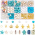 PH PandaHall 357pcs Starfish Shell Beads Ocean Jewelry Making 20g Seashells Synthetic Turquoise Beads Turtle Mermaid Charms Cowrie Shell Beads for...