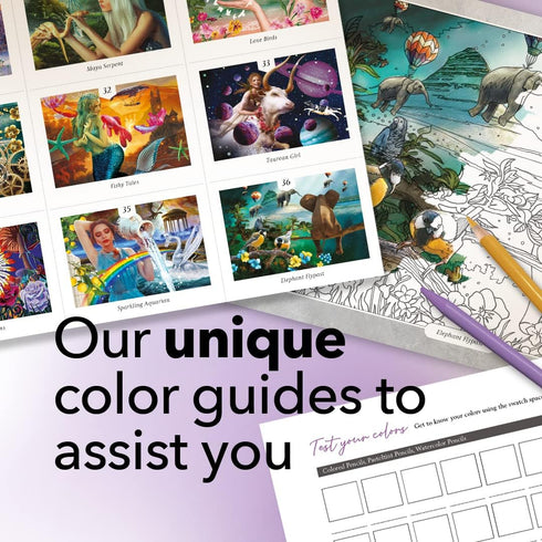 Castle Arts Fantasy Coloring Book | 36 Fantastic Dreamscapes Curated by in-House Artists to Relax You | with Color Reference Guide | No Show-Thru ...