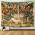 Semtomn Tapestry Artwork Wall Hanging Unicorn Tapestries Medieval Hunt Found Mythical Creatures 60x80 Inches Home Decor Tapestries Mattress Tablec...