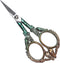 Embroidery Scissors, Sharp Pointed Sewing Scissors for Craft Cross Stitch Needlework Artwork Knitting Threading Small DIY Tools, 4.6in Gold Green ...