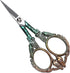 Embroidery Scissors, Sharp Pointed Sewing Scissors for Craft Cross Stitch Needlework Artwork Knitting Threading Small DIY Tools, 4.6in Gold Green ...