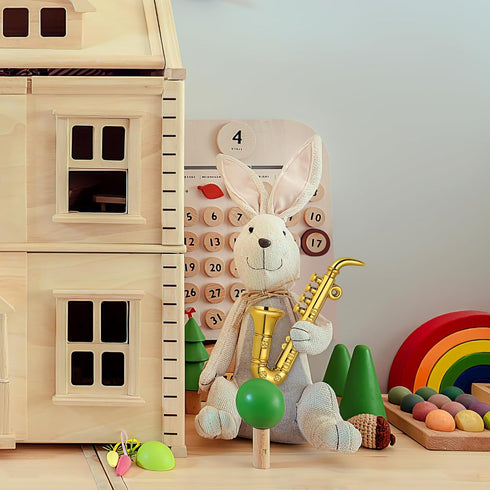 9 PCS Miniature Saxophone Mini Saxophone Model Miniature Musical Dollhouse 1: 12 Mini...