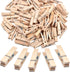 Wooden Craft Pegs, 100 Pieces of Natural Wooden Clothespins Photo Paper Peg Pin Craft Clips for Home School Arts Crafts Decoration - 3.5cm / 1.38 ...