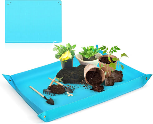 Repotting Mat for Indoor Plants, Waterproof Potting Mat for Indoor Plant Transplanting and Dirt Control, Portable Potting Mat Gifts for Plant Love...