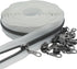 MebuZip #5 Gunmetal Metallic Nylon Coil Zippers by The Yard Bulk Coil Zipper Roll 10 Yards with 25pcs Pulls for DIY Sewing Craft Bags (White)...