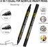 Black Paint Marker, 8 Pack Dual Tip Acrylic Paint Pens, Ideal for Wood, Rock Painting, Canvas, Stone, Glass, Ceramic...