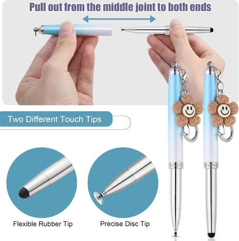 Capacitive Stylus Pen, Honiha 3-in-1 High Precision Stylus Pens for Touch Screens, Disc & Rubber Tip Universal Touch Screen Pen for iPhone/iPad/An...